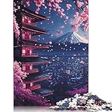 500-teiliges Puzzle für Teenager, Naturblumen-Rahmenpuzzle, Puzzle für Erwachsene, Holzpuzzle, Entspannungsspielzeug, 500 Teile (52 x 38 cm)