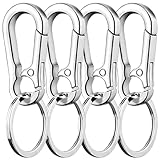 CENSIVI 4 Stück Metall-Schlüsselanhänger - Karabiner Mit Schlüsselring Zinklegierung Schnellverschluss Clip Abnehmbare Karabinerhaken