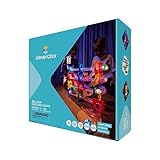 Cleverclixx Kugelbahn-Lichteffekt-Bausatz in Knallfarben 100 Teile, langlebiges Magnetspielzeug mit Licht, Robustes Lernspielzeug, erweiterbare Sets, für Kinder ab 3 Jahren