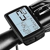 Fahrradcomputer, Fahrradcomputer Kabellos Wasserdicht Mit LCD-Display Multifunktions-Fahrrad-Geschwindigkeitsmesser KilometerzäHler Fahrrad, Fahrradtacho Kabellos Automatische Rad-Tachometer Rennrad