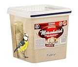 Fidelio Meisenknödel mit Netz, ganzjähriges Wildvogelfutter proteinreich / energiereich, hochwertiges Vogelfutter für Wildvögel, 30 Stück im Eimer, 2.5 kg