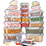YOCOLE 48 tlg Frischhaltedosen mit Deckel aus Kunststoff (24 Behälter+24 Deckel), Vorratsdosen Luftdicht, Wiederverwendbar Food Container, Lebensmittelbehälter für Küche Mikrowellen Gefrierdosen