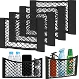 KELAV 4 Stück Kofferraum Netztasche Auto,Starke Elastizität Netz Gepäcknetz,Auto Aufbewahrungsnetz Tasche 30 x 25 cm,Universal Kofferraumnetz Schutznetz,fürs zum Aufbewahren & Verstauen