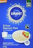 Davert Bio Basmati Reis im Kochbeutel, 2 Beutel, 250g