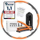 HULAKA® Hula Hoop Reifen Erwachsene (1,2kg) - Fitnessreifen mit Gewicht zum Abnehmen und Massage-Effekt, weicher Hoola Hoop für Bauchmuskeltraining & Fettverbrennung