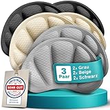 EDELFELD Unsichtbare Fersenpolster gegen Rutschen & Blasen [3 Paar] -DERMATEST SEHR GUT- Atmungsaktiver Fersenschutz aus Memory Foam - Schuheinlagen für zu große Schuhe - Hautfreundliche Fersenkissen