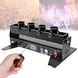 Professioneller Konfettiwerfer DMX512 und Fernbedienung für Konzerte, Partys und besondere Anlässe – 4-Kopf-Konfettieffektmaschine, elektrische Konfettikanonenmaschine