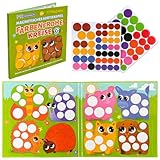 MAGNIKON Zuordnungsspiel Farbenfrohe Kreise mit 77 Magneten, Magnetisches Sortierspiel, Tangram Spielzeug, Mosaik Steckspiel für Kinder, Montessori ab 3 Jahre