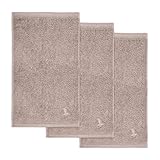 möve Superwuschel Gästetuch 30 x 50 cm aus 100% Baumwolle, cashmere 3er Set