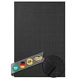 Floordirekt Premium Fußmatte für Eingangsbereich, 120x180cm Anthrazit, Schmutzfangmatte für Innen und Außen, rutschfest & waschbar, Sauberlaufmatte für Flur, Teppich für Haustür, Sky Novo