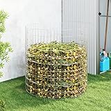 Gartenkomposter, Xichuzi Komposter, Schnellkomposter, Composter, Compost Bin, Komposttonne, Kompostbox, Kompostierbehälter, Ø100x100 cm Verzinkter Stahl