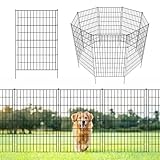 ARIFARO Dekorative Gartenzaun 5 Panels Gesamtlänge 3,5m (101cm H x 71cm B) Keine Graben Tier Barriere Fechten, Haustier Zaun Rostfrei Metalldraht Panel Grenze für Kaninchen, Hof, Patio