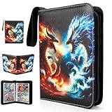 LearnToy ​​Premium Exo-Tec Sammelalbum mit 400 Seitenlade-Taschen - Wasserdichtes Kartenalbum mit Reißverschluss für TCG, Board Games & Collectibles​​