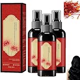 Safran-Haar-Schwärzungsspray, Affron- und Polygonum Multiflorum-Essenzspray, gegen Trockenheit und Frizz, gegen Haarausfall, für alle Haartypen (3pcs)