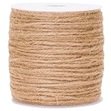 100M Garten Kordel Jute-Schnur Bastelschnur Dekokordel 3 MM Jute Schnur für DIY Haushalt Kunstgewerbe Gartenarbeit Dekoration