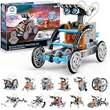 Sillbird Solar Roboter Kinder Spielzeug, 12-in-1 STEM Konstruktion Bauset, 190 Stücke Lernspielzeug Geschenk für Jungen Mädchen ab 8 9 10+ Jahren, Angetrieben durch Solarenergie