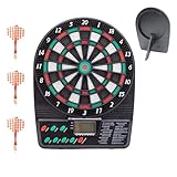 Elektronische Dartpfeile Set, elektronische Dartscheibe für Erwachsene - Elektronische digitale Punktekarte für Dartpfeile | Dartboard mit automatischer Punkteständung im sicheren Design für Cas