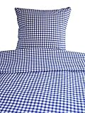texpot Landhaus Bettwäsche Garnitur 2-teilig 135 x 200 cm + 80 x 80 cm kariert rot-weiß