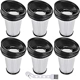 6 Stück Ersatzfilter für Grundig VCH9829 VCH9832 VCH9630 VCH9631 VCH9632 VCH9629 2 in 1 Akku-und Handstaubsauger,Hepa Filter Ersatzteile Teilenummer 9178008590