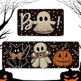 Halloween-Teppiche für Küche, Duschmatte, Badteppich | gruselige Fledermaus-Teppich für Badezimmerboden, Halloween-Bodenmatte für Küche, Terrasse, Veranda, Balkon