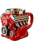 V8 Tasse, V8 Motor Kaffeetasse, V8 Motor Becher Auto Design Tasse, Kreative Dekoration Für Tassen, Milchgetränkehalter, Kaffeetasse Mit Detailliertem Design (1pcs)