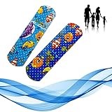 Pflaster Anatomische und atmungsaktive Kinderpflaster 40 Stück Wasserfeste schützende und mikroperforierte Pflaster Wasserdichte und hypoallergene Pflaster für Kinder verschiedene Phantasien