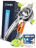 NIWI® Zitronenpresse - 100% Rostfrei & Spülmaschinenfest - Maximale Saftausbeute & Genuss durch verlängerten Presskegel - Perfekte Zitruspresse für alle Zitrusfrüchte [7cm Durchmesser]