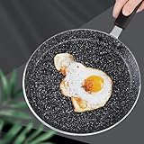 Wlinfetity Crêpe-Pfanne für Pfannkuchen, Omelette, Dosa, Roti Chapati, nicht beschichtete 18 cm, Schwarz/Gold Bratpfanne mit Verbrühungsschutz, gleichmäßige Wärmeverteilung, kompatibel mit Gas- und