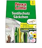 Nexa Lotte Textilschutz Säckchen mit Blütenduft, bekämpft und schützt 3 Monate vor Motten, 3 Kissen