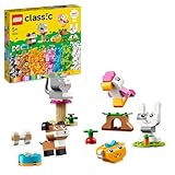 LEGO Classic Kreative Tiere - Spielzeugtiere zum Bauen und Spielen - Lernspielzeug mit Hund, Katze, Hase, Hamster & Vogel - Spielset als Kinder Geschenk für Mädchen und Jungen ab 5 Jahren - 11034