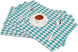Tischsets für Esszimmer Küche Tisch 4er Set,Geometrische Vintage Retro 50er 60er inspirierte Küchenfliesen in Diamantformen,Hitzebeständig Tischmatte Home Dekoration Abwaschbar Platzset