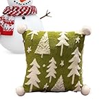 Plüschkissen, gefüllte Weihnachtsdekorationen, Weihnachtsbaum-Dekokissen, Boho-Dekoration für Schlafzimmer, Wohnzimmer, Sofa, Couch, Bett, Innenbereich, Halloween, weiches Kissen, mehrfarbig