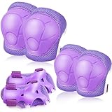 Knieschoner Kinder Schoner Inliner Protektoren: [6er Set] Schützer Inline Skates Kinder Knieschützer Skateboard SchutzausrüStung Knie und Ellenbogenschützer für Kinder und Jugendliche