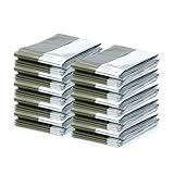 FLEXEO 10x Rettungsdecke Grün/Silber (210cm x 160cm) Rettungsfolie, Notfall, Erste-Hilfe-Decke, Notfalldecke, Rettungsdecken, Emergency Blanket, Silberfolie