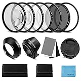 Fotover 67mm Objektiv Filter Kit:UV CPL-Polarisation Einstellbare ND Filter ND2-ND400 Nahlinsen Filter Set +1,+2,+4,+10 Gegenlichtblende Graukarte kompatibel DSLR Kamera