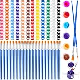 Deswtrer Mini-Acrylfarben-Set zum Basteln, 12 Farben, Individuelle Tonfarben, Bastel-Acryl für Geburtstagspartys, Sip & Paint Night