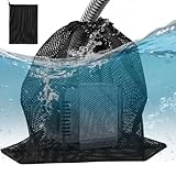 Filterbeutel für Wasserpumpen – Wasserdichtes Pumpengehäuse, Pumpenschutzbeutel, Filterbeutel für Teichpumpen mit Kordelzug | Robuster Pumpenbeutel, schwarze Medienbeutel für Teich-Biofilter, Aquarium