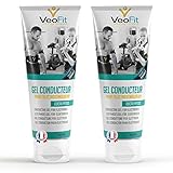 VEOFIT Leitfähiges Elektroden Kontakt Gel Eukalyptus 2x250mL für EMS TENS Geräte, Elektrostimulatoren, Elektroden Pads – Verbessert den Elektrodenkontakt und schützt die Haut
