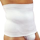 MANIFATTURA BERNINA Sana 5511031 (Größe 3 weiß) - Bauchband figurformend elastische Bauchbandage Taillenband aus Baumwolle Höhe 31 cm