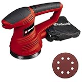 Einhell Exzenterschleifer TC-RS 38 E (380 W, Schleifteller Ø 125 mm, Drehzahlregelung, Staubfangsack, Klett-Schleifpapier), Rot, Schwarz