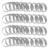 Mocturnity 40 Stück Runde Torten Ringe mit LöChern Edelstahl Obst Kuchen Quiches Kuchen Mousse Form Küche Back Form 7 cm