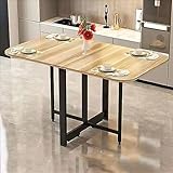 Esstisch aus Massivholz, zusammenklappbar, Küchentisch für kleine Räume, erweiterbar, platzsparend, Möbel mit 3 Klappformen, ideal für Küche oder Wohnzimmer