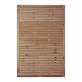 Klassische Lamellenzaun/Terrassen Sichtschutzelemente mit den Maßen 120 x 180 cm (Breite x Höhe) aus druckimprägniertem Kiefer/Fichte Holz 'Hamburg'