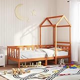 Fasba Tagesbett Set 2 pcs Wachsbraun Massives Kiefernholz, Schlafsofa Gästesofa Bettsofa Bettrahmen für Wohnzimmer Schlafzimmer Heimkino3422714