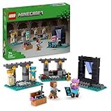 LEGO Minecraft Die Waffenkammer - Spielzeug mit Netherportal, inkl. Alex & Waffenschmied Figuren -Zubehör wie Goldaxt, Schwerter & Schild - Gamer Geschenk für Jungen & Mädchen ab 7 Jahren - 21252