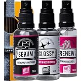 Henry`s Guitar Cleaning Set All-In-One - Gitarrenpflege Set Gitarren Reinigungsset - Gitarren Und Saitenreiniger & Fretboard Conditioner - Zubehör Guitar Accessories Gitarrenzubehör