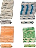 L LIKED 300 sortierte Bündel flach gestreifte Münzhüllen (150 Stück Viertel, 60 Stück Nickel & Dime, 30 Dollar)