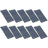 Entgoinggo Mini-Solarzellen, 5 V, 60 mA, 68 x 37 mm, polykristalline Zellen für DIY-Projekte, kleine Elektronik, Außenbeleuchtung, 10 Stück