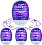 Mineup Insektenvernichter Elektrisch, 4 Stück Steckdosen-Insektenvernichter Mit UV-Licht, Mückenlampe, Elektrisch Insekten Mückenfalle Für Fliegen Mücken Motten Für Küche, Schlafzimmer, Indoor