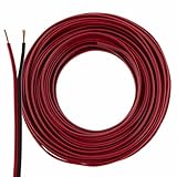 SeKi Lautsprecherkabel Rot/Schwarz 2x 0,75mm² – 25 Meter Ring | CCA-Kupfer Boxenkabel für klaren Sound bei HiFi, Heimkino und Car-HiFi mit Polaritätskennzeichnung